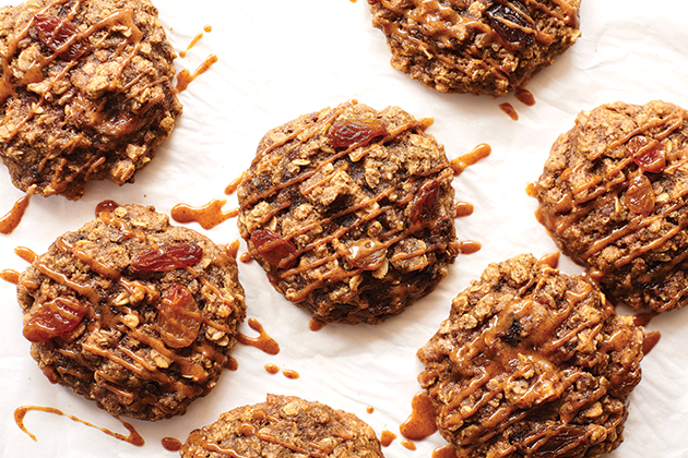 Banoffee Breakfast Cookies with Espresso Drizzle