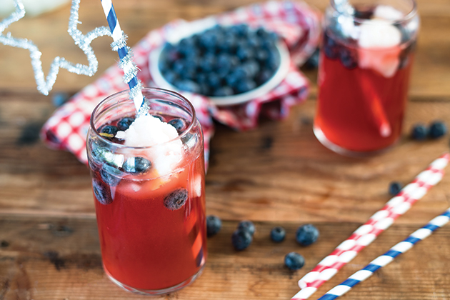 Red, White and Blue Soda Float