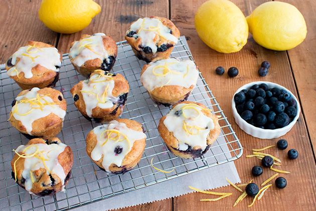 Glazed Blueberry Lemon Muffins