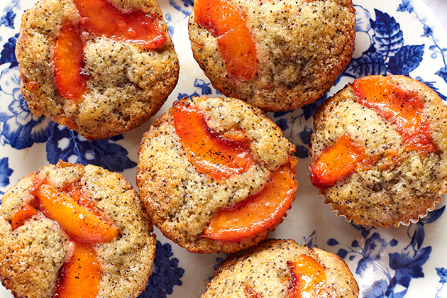 Saucy Peach Poppy Seed Muffins