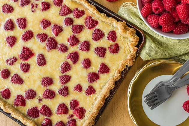 Raspberry Buttermilk Slab Pie