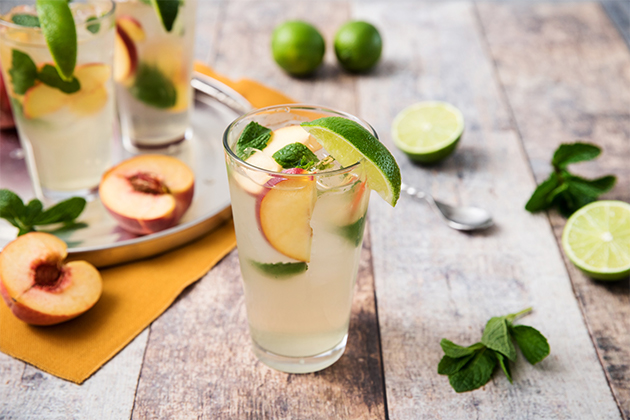 Peachy Mojito Mocktail