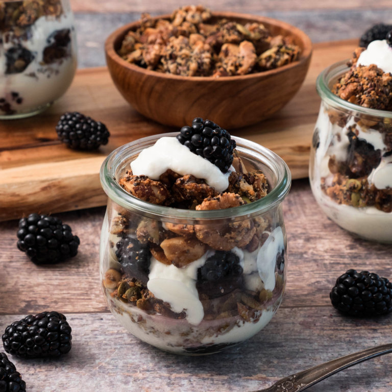 Nutty Grain-Free Granola and Yogurt Parfaits