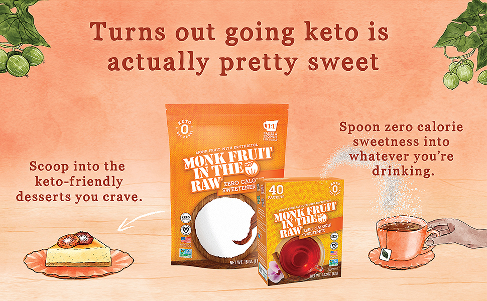 Monk Fruit In The Raw® Keto Packets In The Raw® Sweeteners