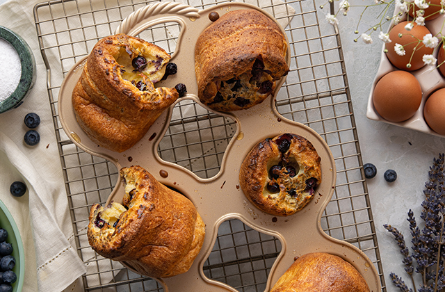 Blueberry Lavender Popovers