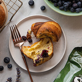 Blueberry Lavender Popovers