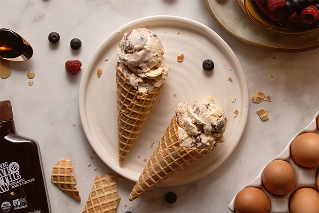 Berry Blue Cheese Ice Cream