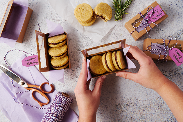 Orange-Rosemary Shortbread Sandwich Cookies