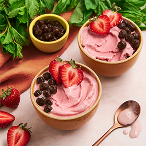 Strawberry-Coconut Bubble Tea Sherbet Strawberry-Coconut Bubble Tea Sherbet