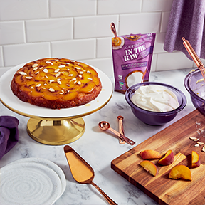 One-Bowl Peach and Almond Upside-Down Cake One-Bowl Peach and Almond Upside-Down Cake